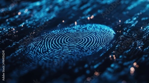 Fototapeta Innovative fingerprint recognition systems bolstering cybersecurity in digital banking platforms banner