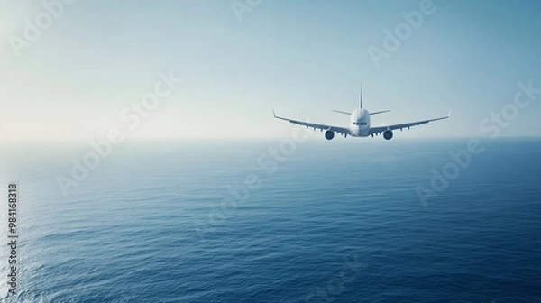 Obraz Bermuda Triangle Mysteries - Aircraft Vanishing in the Enigmatic Ocean Zone Unraveling Anomalies and Conspiracy Theories of Lost Planes and Sea Secrets
