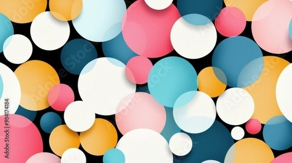 Fototapeta Colorful Circles Pattern