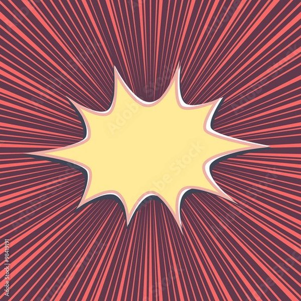 Fototapeta Comic speed line background