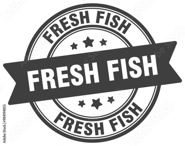 Fototapeta FRESH FISH STAMP