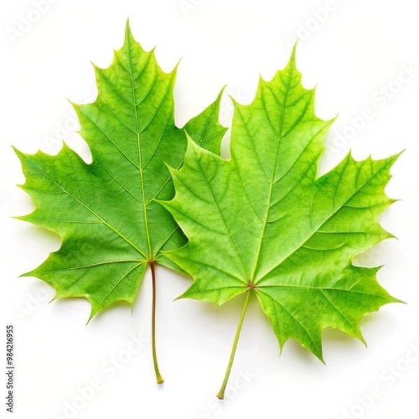Obraz Beautiful Maple Leaf Isolated on White Background