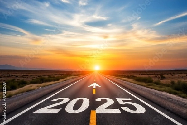 Obraz Der Weg ins Jahr 2025: Positivität und Erfolg auf dem Weg in die Zukunft