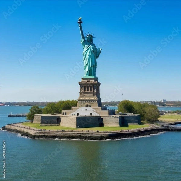 Fototapeta  Statue of Liberty. 3D rendering.