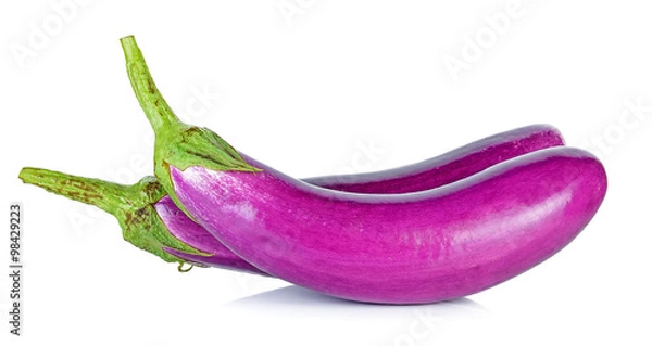 Obraz Purple eggplant isolated on the white background