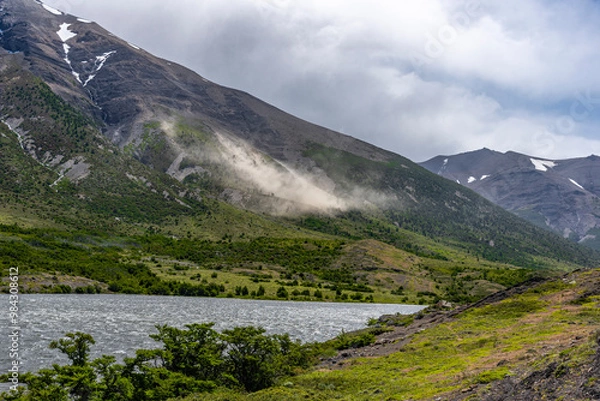 Fototapeta Lago Skottsberg in Torres Del Paine National Park. Seen from the W-Trek
