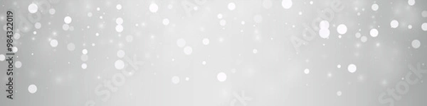 Obraz Snow_Flying_Snowflakes_Vector_Panoramic_Background_215.eps