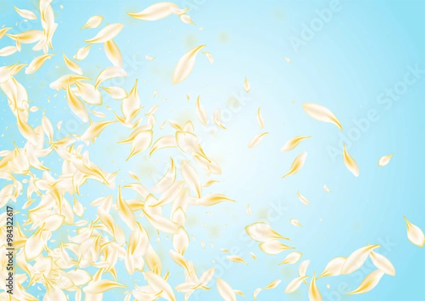 Obraz yellow_petals_blue_background_66.eps