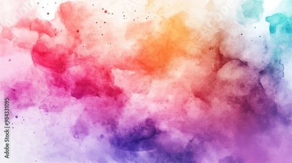 Fototapeta Colorful Explosion of Watercolor Paints Creating Vibrant Artwork