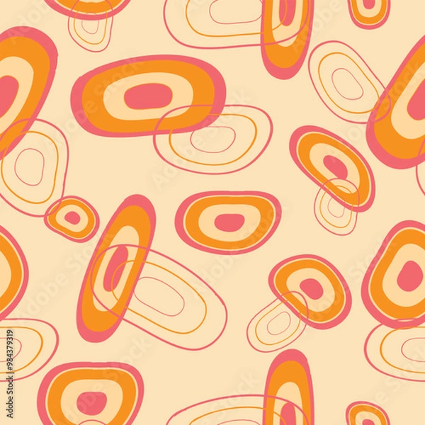 Fototapeta Simply abstract geometric seamless pattern  background