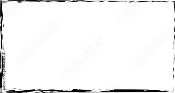 Fototapeta Rectangle ink empty. Text box and frames