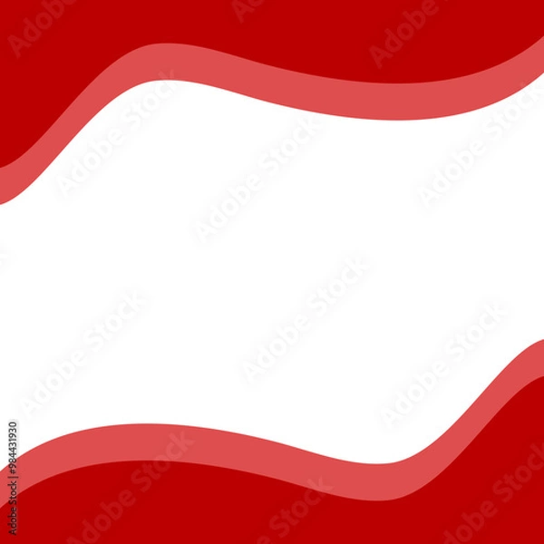 Obraz Red Wave Header and footer border vector