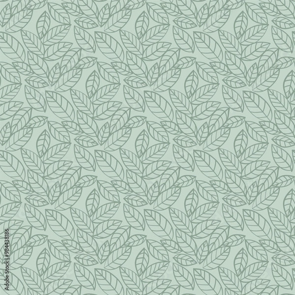 Obraz Autumn pattern with leaves in handwritten style