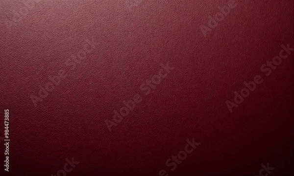 Fototapeta Elegant textured burgundy leather surface with a smooth finish, copy space, leather grain texture