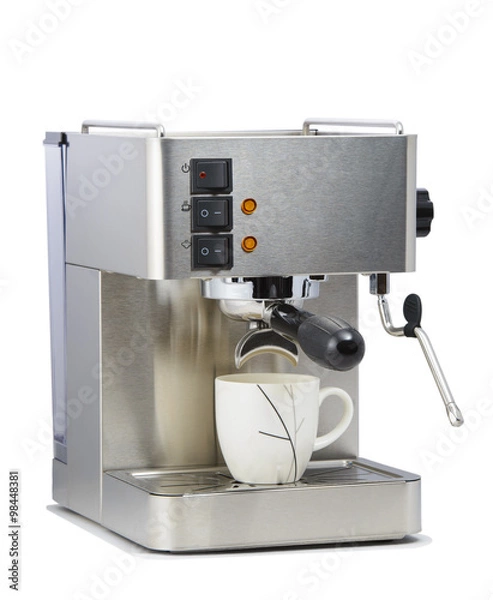 Fototapeta Coffee maker with coffee cup