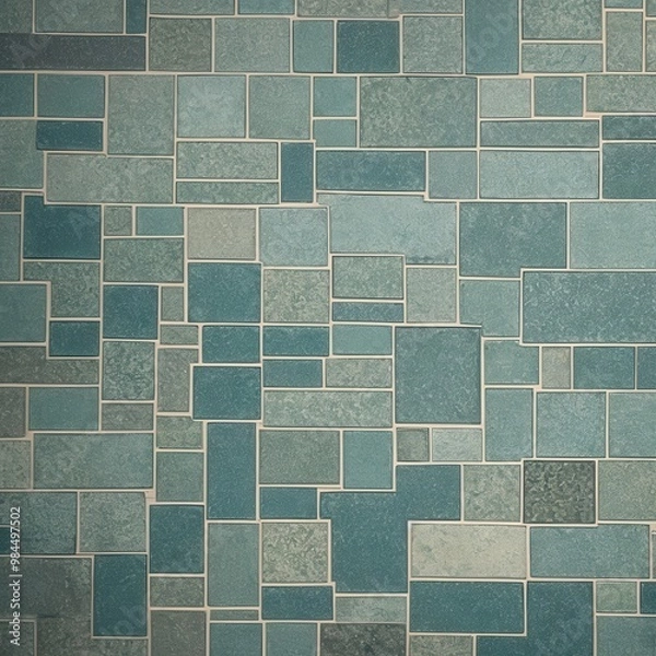 Fototapeta Abstract Blue Tile Wall Texture Background