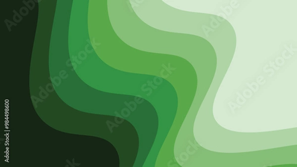 Obraz Green paper cut abstract background for backdrop or presentation