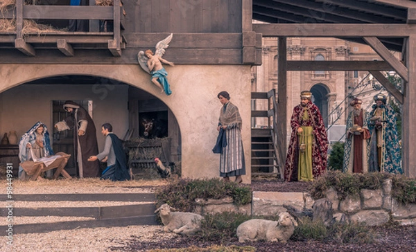 Obraz Christmas Crib in St. Peter's Square