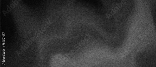 Obraz Grainy noise texture with a monochrome marble wave effect, flowing abstractly in black and white, designed for wide website banners, headers, and vintage poster graphics.