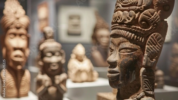 Fototapeta Clay in different cultures and periods in history, with emphasis on technical innovation and artistic interpretation.