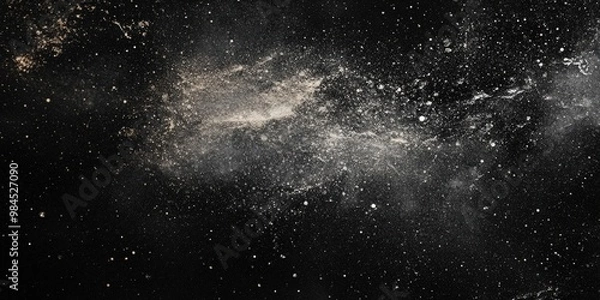 Fototapeta Starry Night Sky with Cosmic Elements and Nebulae