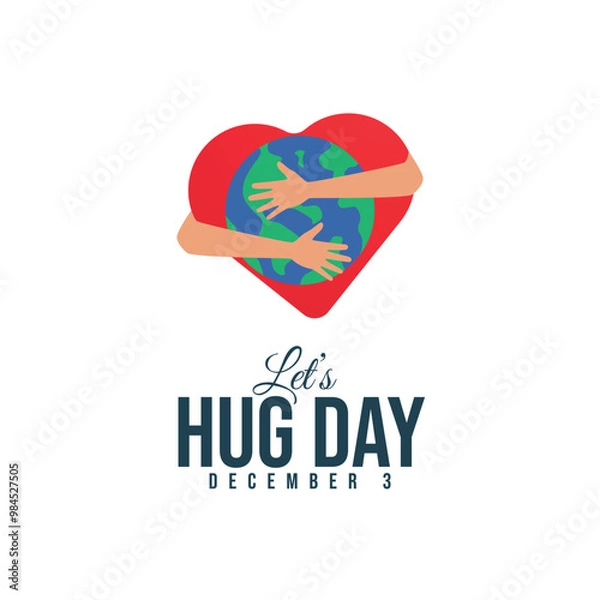 Fototapeta vector graphic of Lets Hug Day ideal for Lets Hug Day celebration.