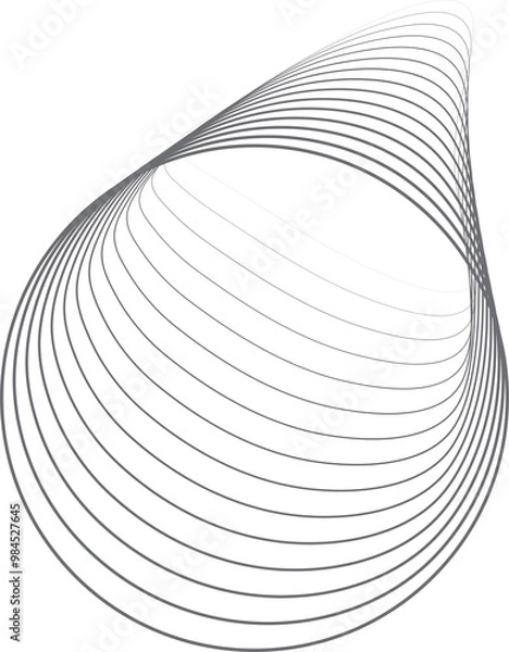 Fototapeta Circles line pattern round frame in concept digital, technology, modern
