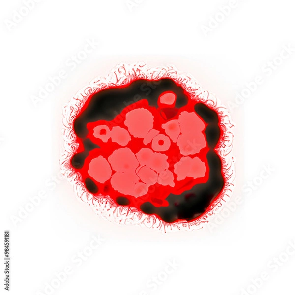 Obraz red heart on white