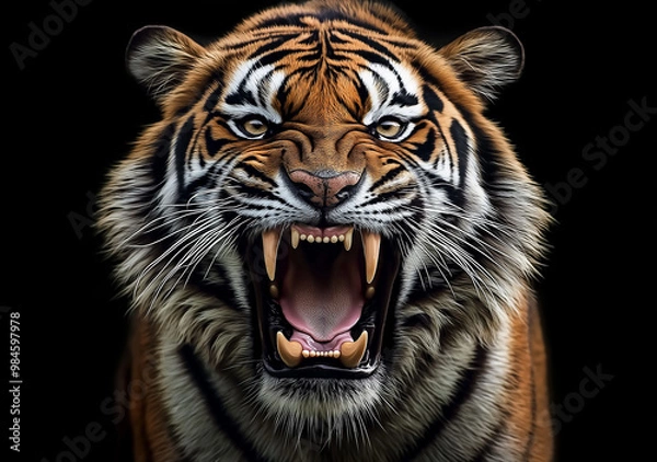 Fototapeta A tiger with front face