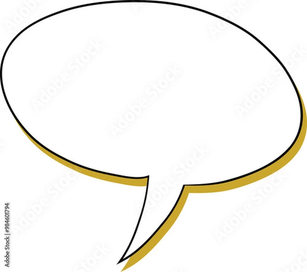 Obraz White speech bubble with transparent background