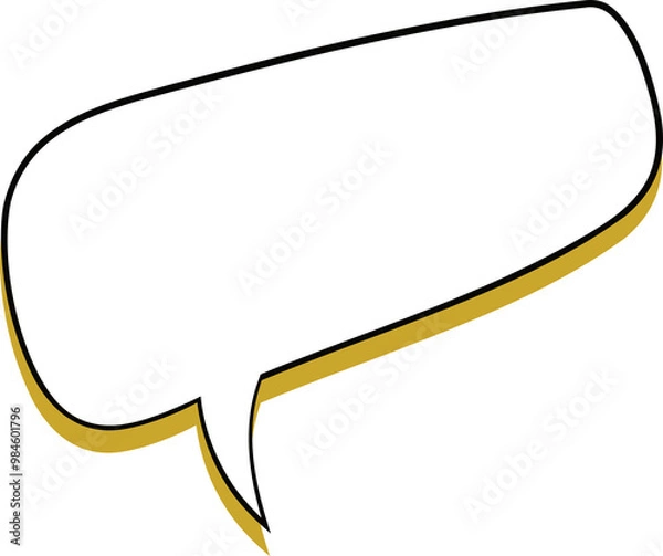 Obraz White speech bubble with transparent background
