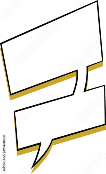 Obraz White speech bubble with transparent background