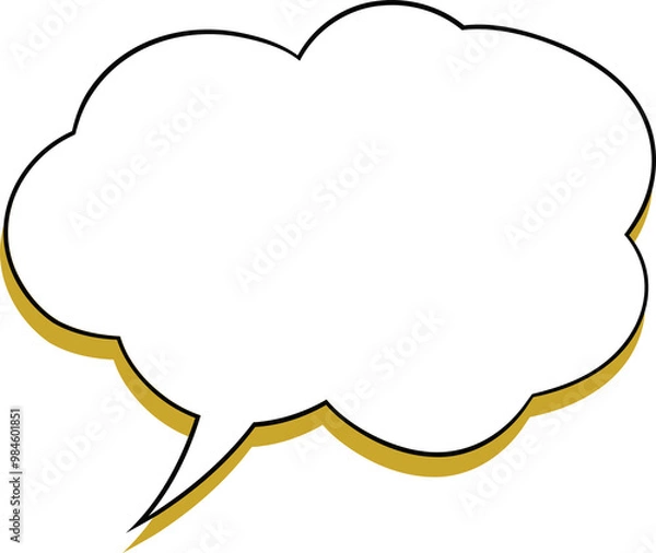 Obraz White speech bubble with transparent background