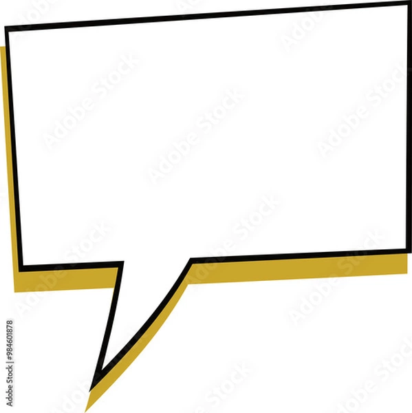 Obraz White speech bubble with transparent background
