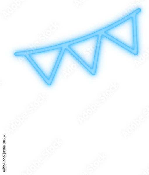 Obraz Party with Flag neon icon.