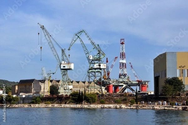 Fototapeta Портовые краны