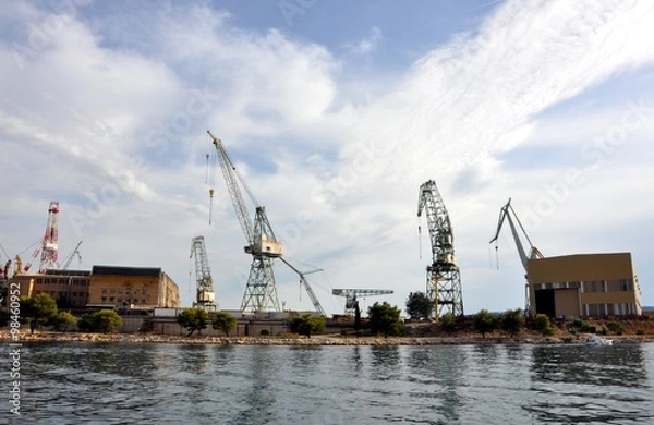 Obraz Портовые краны