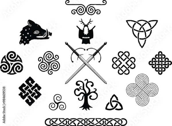 Obraz Celtic Symbol Collection
