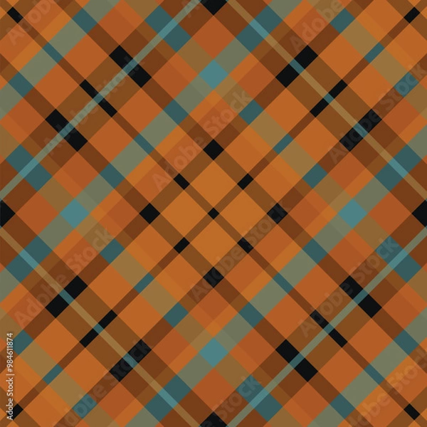 Fototapeta Tartan plaid pattern with texture.