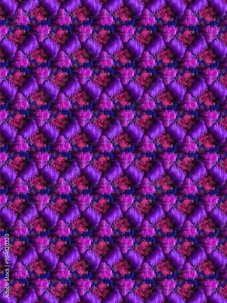 Obraz Abstract geometric seamless purple weave pattern