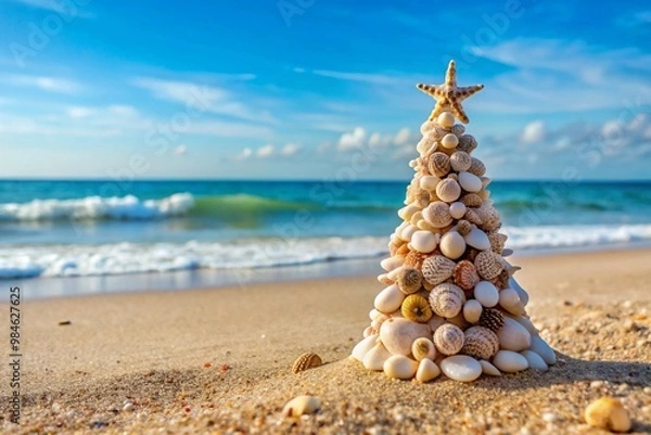 Fototapeta shells on the beach