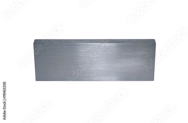 Fototapeta Metallic rectangular block isolated