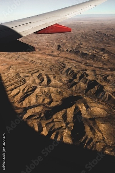 Fototapeta view from airplane window