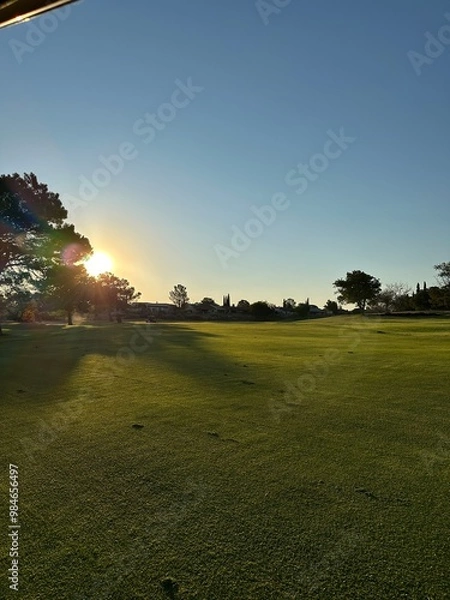 Obraz golf course at sunrise