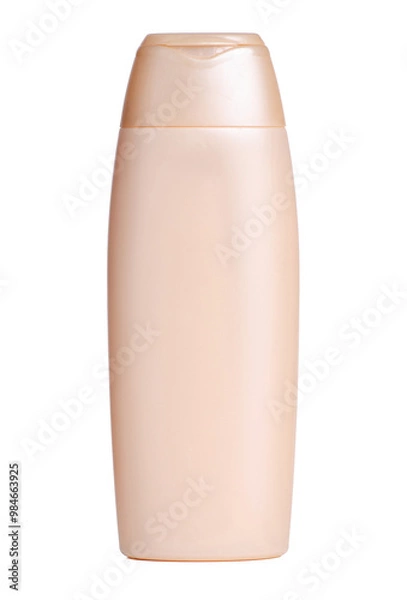 Obraz Gold bottle gel of shower shampoo isolation