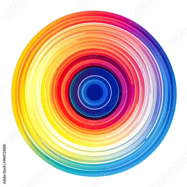 Fototapeta Vibrant Circular Color Pattern Abstract Design