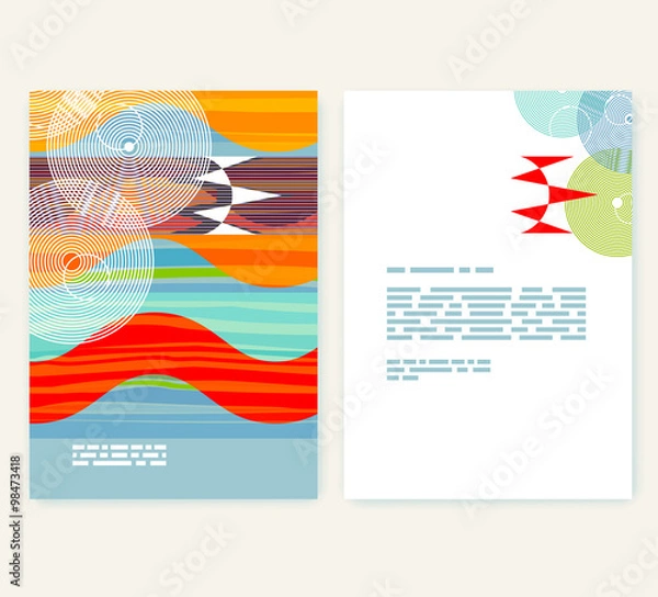 Obraz Flyer, leaflet, booklet layout. Editable design template A4