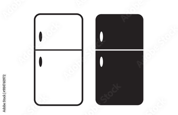 Fototapeta fridge vector icon isolated on a white background