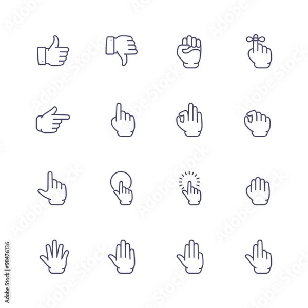 Obraz Gesture icons