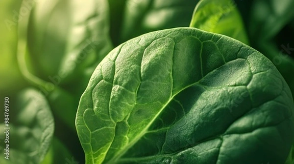 Fototapeta Close-up of a Spinach Leaf